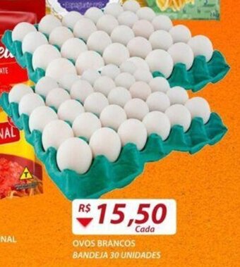 Assaí Atacadista Ovos Brancos bandeja 30 unidades oferta