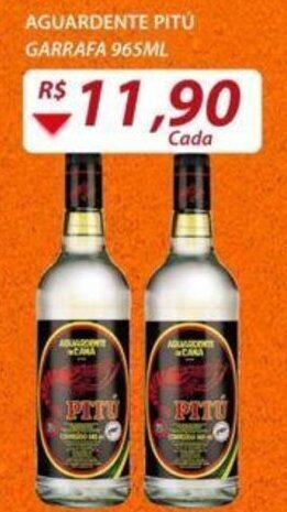 Assaí Atacadista Aguardente Pitú Garrafa 965ml oferta