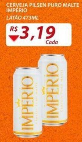 Assaí Atacadista Cerveja Pilsen Puro Malte Imperio 473ml oferta