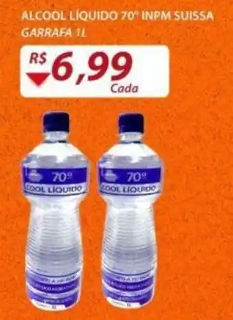 Alcool liquido 70 INPM Suissa Garrafa 1L