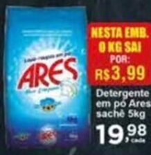 Rossi Supermercado Detergente em po Ares sachê 1kg oferta
