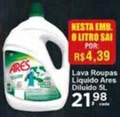 Rossi Supermercado Lava roupas Liquido Ares Diluido 1L oferta