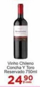 Rossi Supermercado Vinho Chileno Concha Y Toro Reservado 750ml oferta
