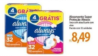 Atacadão Absorvente super Proteção Always 32 unidades oferta