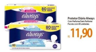 Atacadão Protetor diario Always 80 unidades oferta
