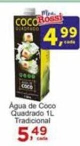 Rossi Supermercado Agua de Coco Quadrado 1L Trad. oferta