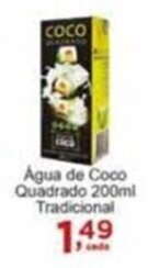 Rossi Supermercado Agua de Coco Quadrado 200ml oferta