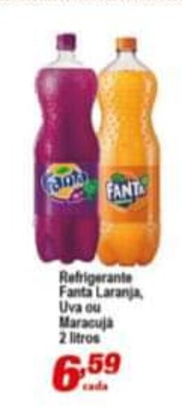 Ricoy Supermercados Refrigerante Fanta Laranja, Uva ou Maracuja 2L oferta