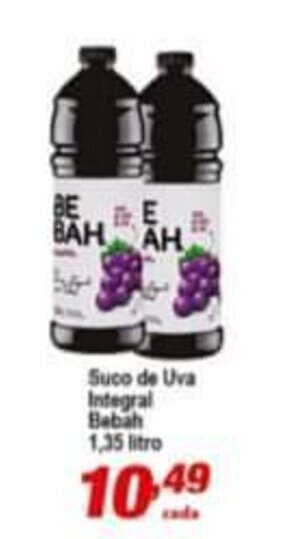 Ricoy Supermercados Suco de Uva Integral Bebah! 1350ml oferta
