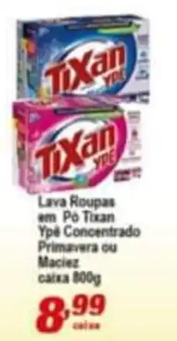 Lava roupas em po Tixan Ype Concentrado Primavera ou Maciez pacote 800g
