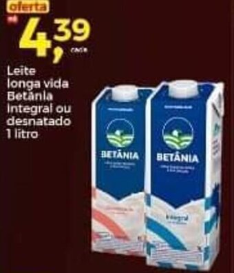 Frangolândia Leite Longa Vida Betãnia Integral ou desnatado 1L oferta
