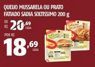 OXXO Queijo mussarela ou prato fatiado sadia soltissimo 200 g oferta