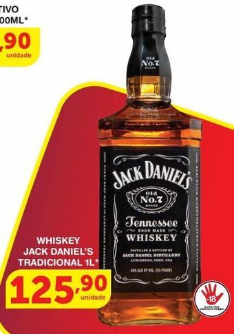 Roldão Whisky jack daniel´s tradicional 1l oferta