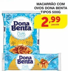 Roldão Macarrão com ovos dona benta 500g oferta