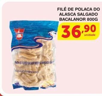 Roldão Filé de polaca do alasca salgado bacalanor 800g oferta