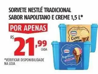OXXO Sorvete nestlé tradicional sabor napolitano e creme 1,5 l* oferta