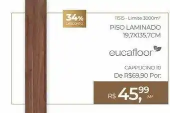 ABC da Construção Piso laminado 19.7x135.7cm eucafloor 34% desconto oferta