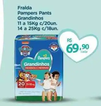 Farmácia Preço Popular Fralda pampers pants grandinhos oferta
