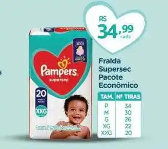 Farmácia Preço Popular Fralda supersec pacote econômico pampers oferta