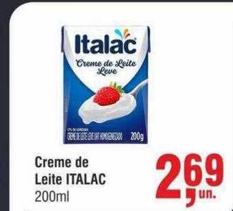Higa Atacado Creme de leite italac oferta