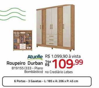 Atualle roupeiro durban