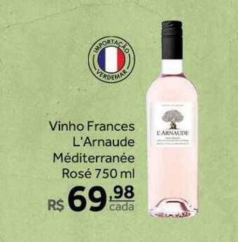 Verdemar Supermercado Vinho frances l'arnaude méditerranée rosé oferta