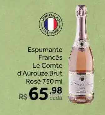 Verdemar Supermercado Espumante francês le comte d'aurouze brut rosé oferta