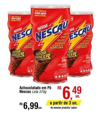 Fort Atacadista Achocolatado em pó Nescau lata 370g oferta