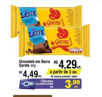 Chocolate em Barra Garoto 80g