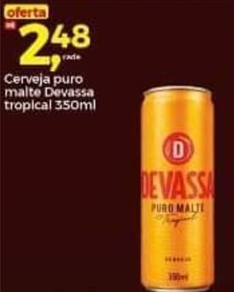 Frangolândia Cerveja Puro Malte Devassa Tropical 350ml oferta