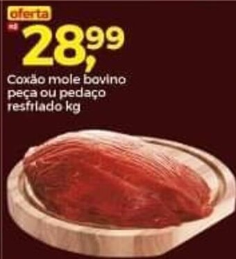 Coxão Mole Bovino peça ou pedaço resf. 1kg