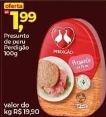 Frangolândia Presunto de Peru Perdigão 100g oferta