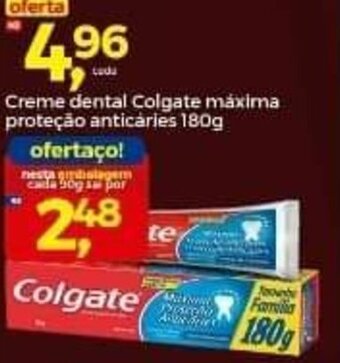 Frangolândia Creme dental Colgate maxima Proteção Anticaries 180g oferta