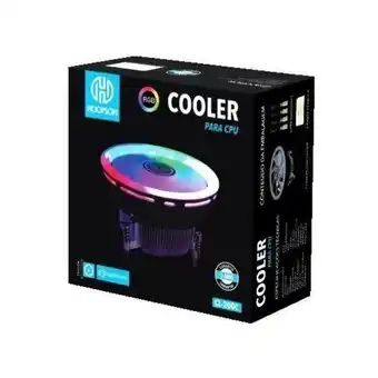 Cooler gamer universal hoopson cpu 120mm led rgb cl-200c