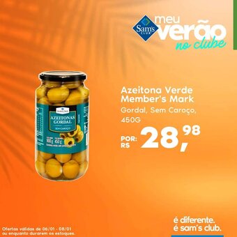 Sam's Club Azeitona verde Member's Mark 450g oferta