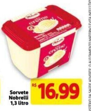 Extra Supermercado Sorvete Nobrelli 1.3L oferta