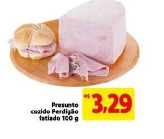 Extra Supermercado Presunto Cozido Perdigão fatiado 100g oferta