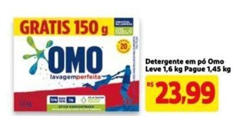 Extra Supermercado Detergente em pó Omo Leve 1.6kg pague 1.45kg oferta