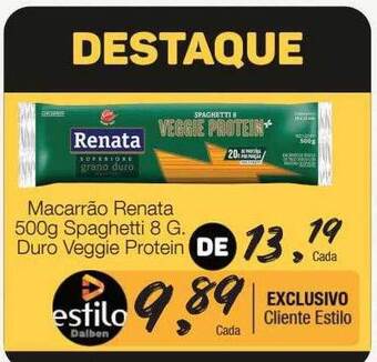 Supermercado Dalben Macarrão renata spaghetti duro veggie protein oferta