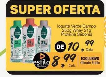 Supermercado Dalben Iogurte verde campo whey proteína sabores oferta