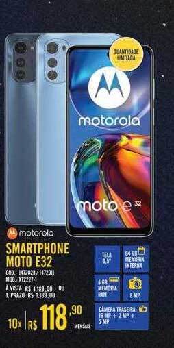 Zema Motorola smartphone moto e32 oferta
