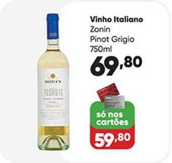 Vinho italiano zonin pinot grigio