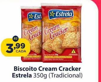 Super Show Biscoito cream cracker estrela tradicional oferta