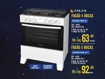 Zema Atlas fogão 4 bocas fogão 5 bocas oferta