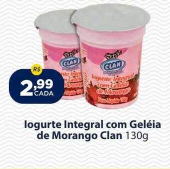 Super Show Iogurte integral com geléia de morango clan oferta