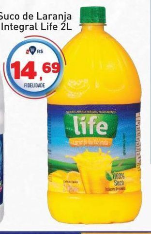 Tonin Superatacado Suco de laranja integral life 2l oferta