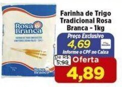 Nagumo Farinha de Trigo Tradicional Rosa Branca 1kg oferta