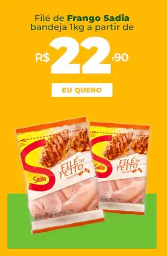 Pão de Açúcar Filé de Frango Sadia bandeja 1kg oferta