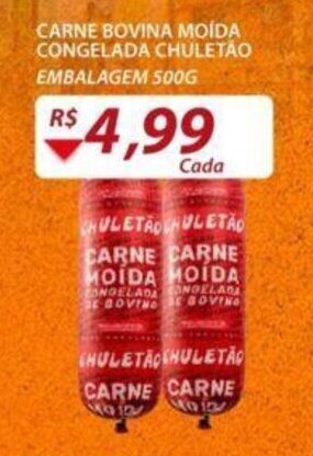 Assaí Atacadista Carne Bovina Moida Congelada Chuletao 500g oferta