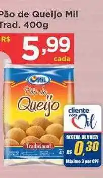 Bramil Supermercados Pão de queijo mil trad. oferta